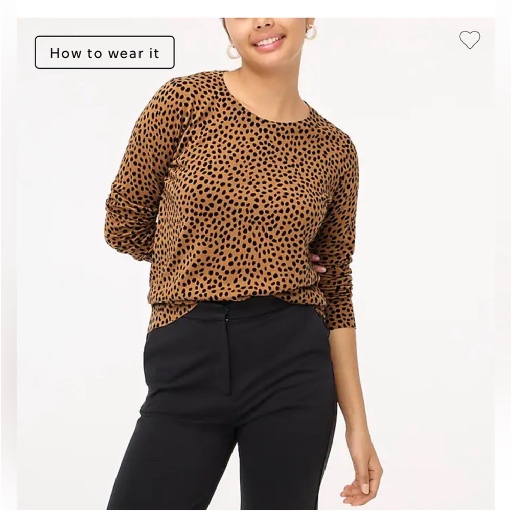 J. Crew Factory Cheetah Teddie Sweater